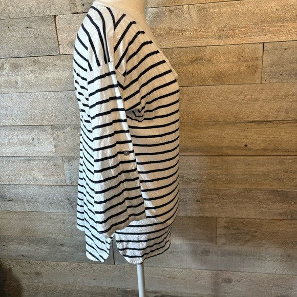 Nautical women’s striped nautical roll tab sleeve cotton t-shirt in size medium - Picture 4 of 9